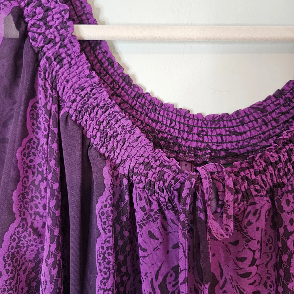Massimo Purple Lace Blouse